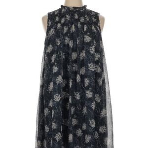 🌺Joie floral mini dress 🌷black with gray blue print-size XL